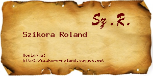 Szikora Roland névjegykártya