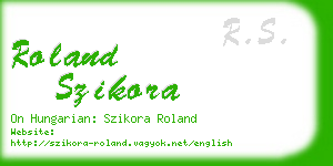 roland szikora business card